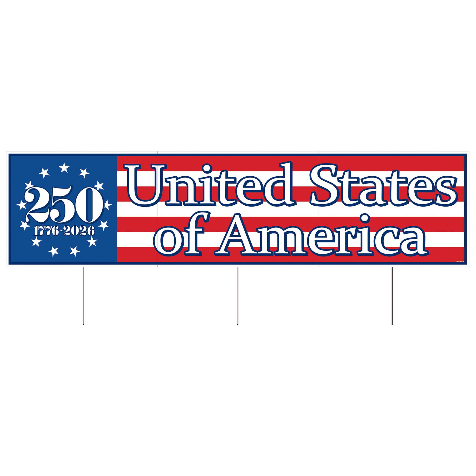 Beistle 11.75" x 47" Jumbo Semiquin Plastic Yard Sign